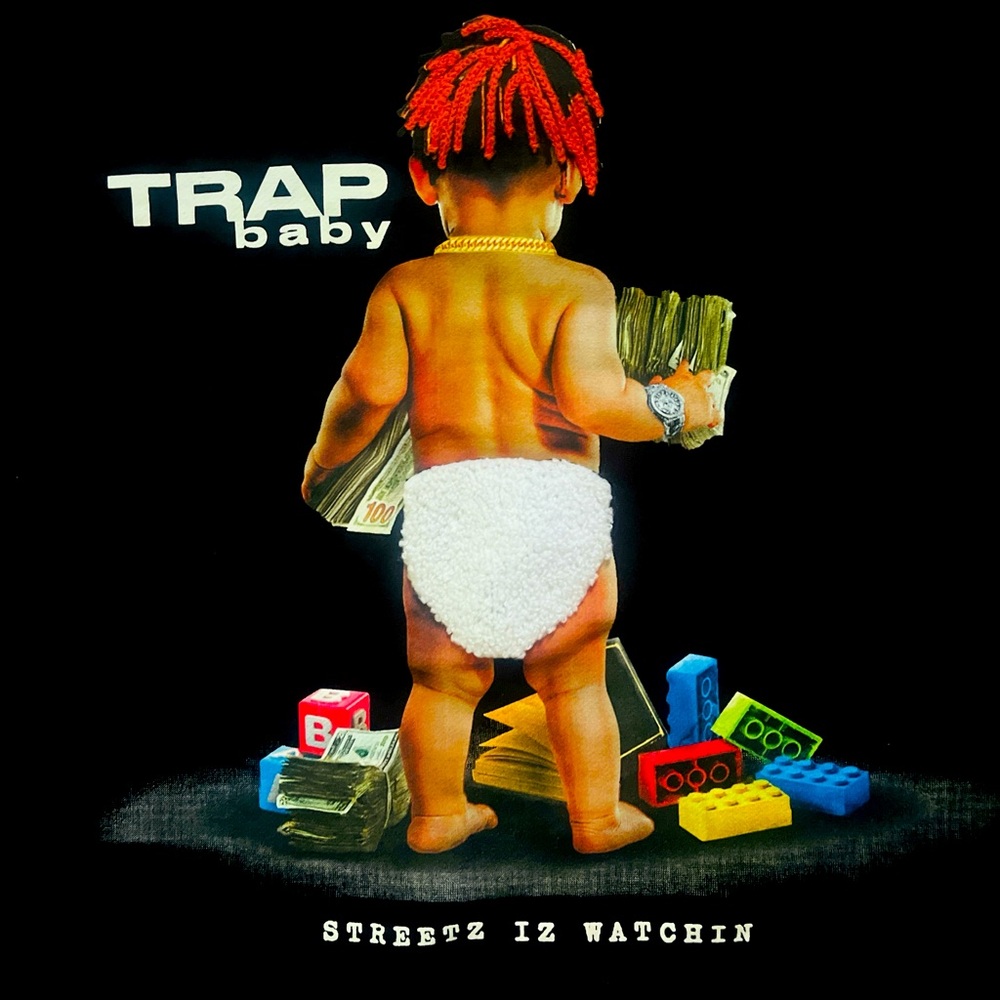 Streetz Iz Watchin Trap Baby 2XL Black T-shirt